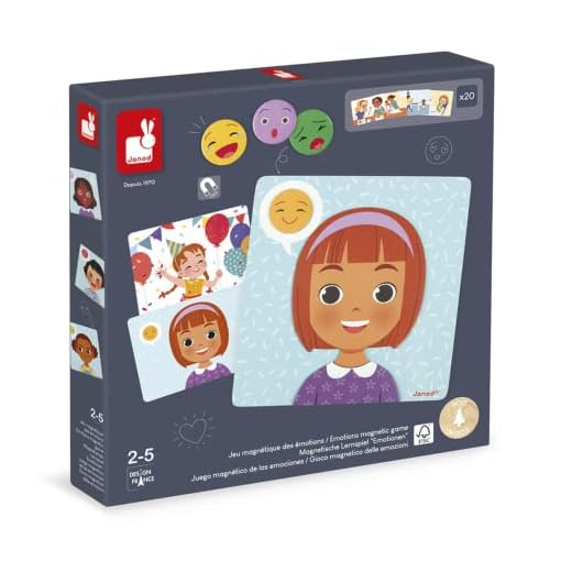 Janod - Magnetiskt spel känslor" – pedagogiskt spel för spädbarn och småbarn – från 2 år, J08038