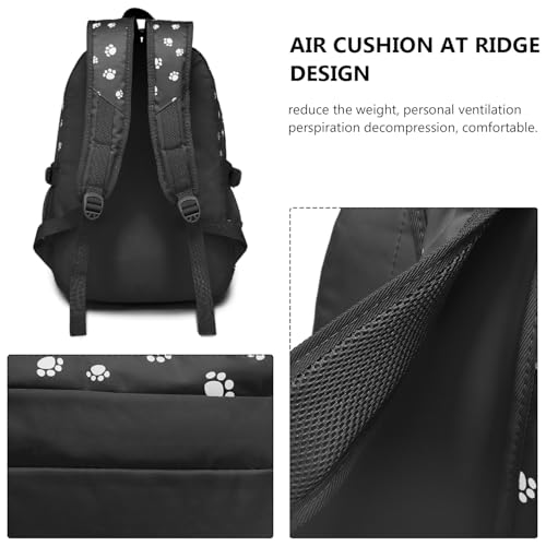 3Pcs Dog Paw Printed Backpack Set With Lunch-Bag For Girls Elementary Students Bookbag School-bag3