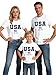 Qskall Family Matching USA Shirts Boys Girls American Flag T-Shirt Womens Mens 4th of July