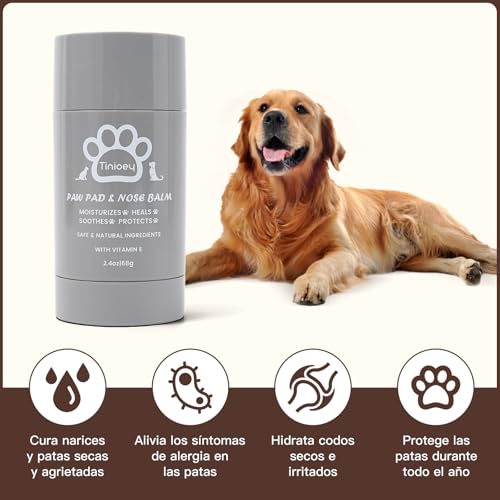 Miniatura 2 de Tinioey Crema Almohadillas Perros 68g , Natural Y Segura. Protector Almohadillas Perro, Nariz Y Codos. Perros Accesorios Esenciales Para El Cuidado Diario Artículos De Salud Animales Pequeños