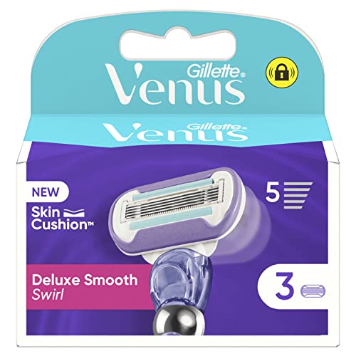 Venus Gillette Lamette Rasoi Donna Deluxe Smooth Swirl Per Rasoio A 5 Lame, Confezione Da 3
