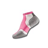 Thorlos Experia XCCU Thin Cushion Running Low Cut Socks, Pink, Medium