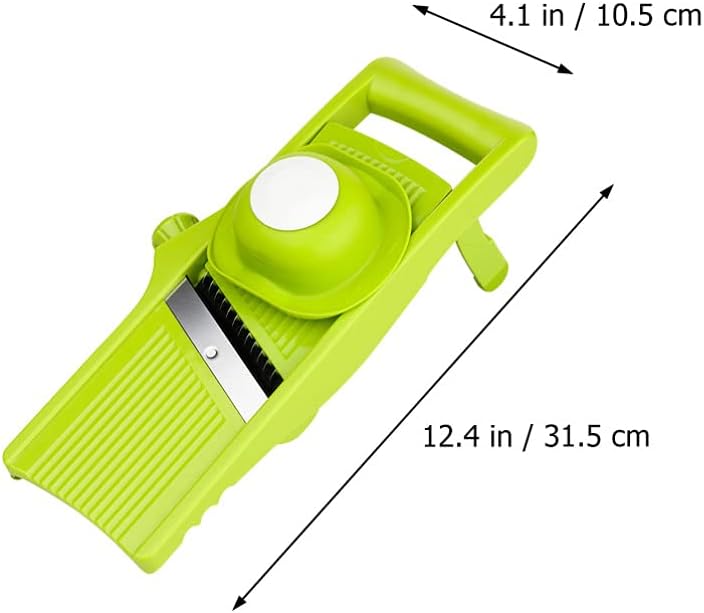 Vegetable Cutter Slicer Mandoline Slicer Multifunctional Carrot Grater Chopper for Home Kitchen Green