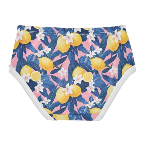Girls Underwear Soft Cotton Lemon Flower Kids Panties in Sizes 2/3t, 4t, 5t, 6 and 82