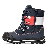 andy hilfiger winterstiefel Modell: Snow Boot - Style-Nr.: T3B5-32544-1233 - Farbe: schwarz (Y019- Blue/Red/White) - Merkmale: Unisex, Ösen Zug-Schnürung, Logo mit Schriftzug, seitlicher Reißverschluss, innen gefüttert, Gimmi-Kappe