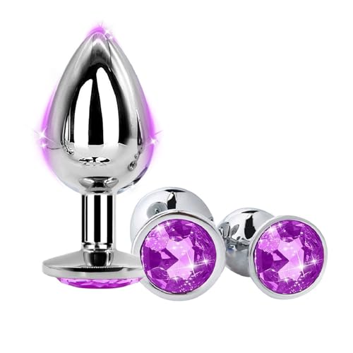BC2D-Set di Attrezzi in Acciaio Inossidabile con Rivestimento in Diamante 3 Pezzi, Viola Ṕlūg Ḁnàli Ḁnàlé Ḅūṱṱ Ṕlūg ḀnâlêŜêx Pîccólo Dilàtâtore Ânâls Dónna Ḁmǎl Ṕļūgs Plây Ṕlūg Ânâlṕlūg Tóy