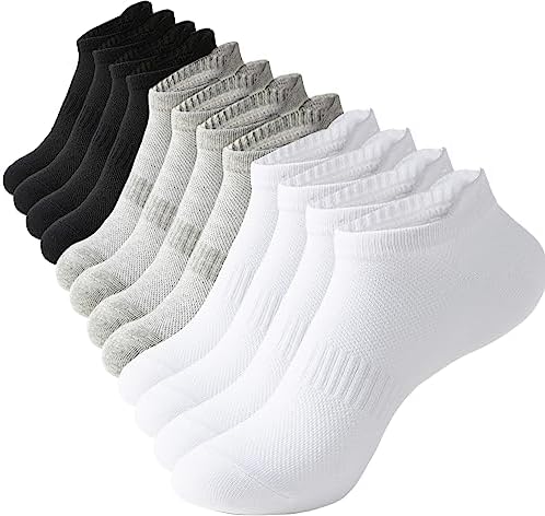 ACCFOD Womens Ankle Socks Athletic Running Low Cut Socks With Tab 6 Pairs