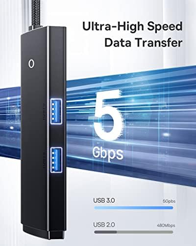 Baseus USB C Hub Laptop Dcoking Station with 4K HDMI, 100W PD, 2*USB 3.0, SD/TF Card Slots, Slim Multiport Adapter Dock for Steam Deck, Switch, MacBook Pro, iPad Mini, Dell, HP and More USB C Devices