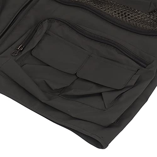 Colete de Fotografia, Elegante Com Decote Em V Fechamento Com Zíper Leve Colete de Pesca de Secagem