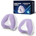 2 PCS CPAP Nasal Cushion Compatible with Resmed AirFit N20 & AirTouch N20, Including 1PC Fabric Nasal Mask & 1PC Velvet Nose Pillow, Great Value CPAP Accessories Supplies by BlessEase, Purple(M)