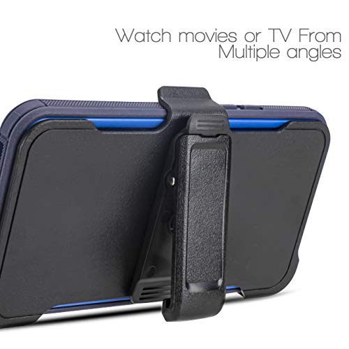 Customerfirst Designed For Galaxy A20S Case, Dual Layer Full Body Protective Shell Shockproof Rugged Case With Belt Clip Holster Case For Samsung Galaxy A20S Phone (Blue) #TOP2