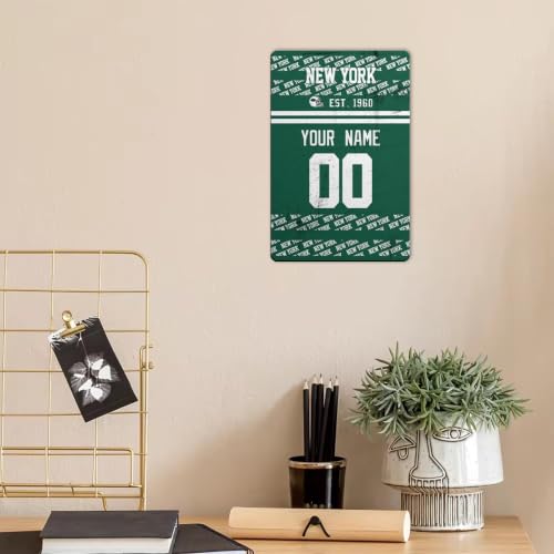 Image of New York J Metal Sign for Outside Custom Name and Number Gifts