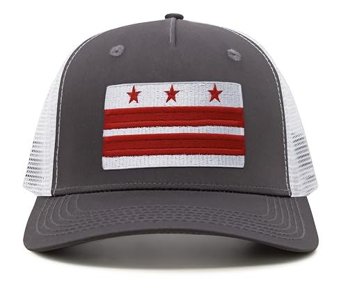 Image of International Tie City Hat for Men and Women, Adjustable Snapback Trucker Baseball Cap with Embroidered Patch