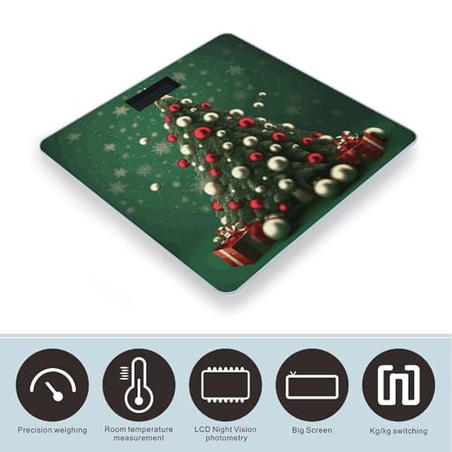 Báscula digital redonda para baño con pantalla grande miniatura 3
