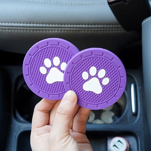 Portavasos para auto diseño pata de mascota paquete 4 miniatura 4