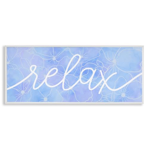 'Relax Blue Flower Blossoms'| Framed Giclee Art