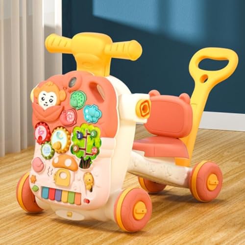 Zebeer 4in1 のベビーウォーカー 手押し車と幼児ウォーカーの機能を兼ね備え ベビーの歩行を補助し、練習とトレーニングを提供する 転倒を防ぐサポートがあり、安全で安心 知育遊び付きの知育玩具としても機能 出産祝い、入園ギフト、誕生日プレゼントに適し