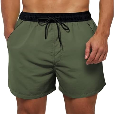 Kfnire Mens Swimming Shorts Trunks Quick Dry Comfortable Fit Stretchy Swim Shorts Trunks for Men Summer Beach Essential Surfing Board Shorts with Zipper Pockets Cover