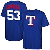 Adolis Garcia Texas Rangers MLB Kids Youth 8-20 Blue Official Name & Number Performance Jersey T-Shirt (US, Numeric, 14, 16, Regular, Adolis Garcia Texas Rangers Blue)