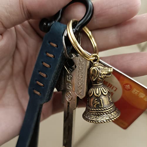 Zodiac Bells 2 Pack, Brass Pig Sleigh Bells, Guardian Bell For Car, Mini Santas Jingle Bell For Christmas Tree, Antique Lucky Hanging Fengshui Bell, Carved Bell Decor #TOP5