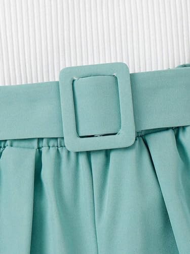 Image of Bold N Elegant Girls Uptown One Shoulder Top and Shorts with Belt and Hat Trendy 4 Piece Coords Set for 3 to 7 Year Girls Party Dress Outfit