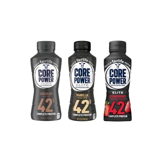 Core Power by Fairlife High Protein 42g Elite Bundle of 3 Flavors Two of Each Flavor