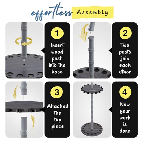 Rush Creek Creations | Fishing Rod Holder for 16 Rods, Fishing Pole Holder for Garage Organization and Storage, for Fishing Reels, Fishing Gear, Fishing Accessories, Tackle Box (360° Access)