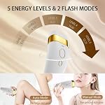 Laser Hair Removal with Ice Cooling for Women and Men 999,999 Flashes IPL Hair Remover Device 5 Adjustable Levels for Legs Underarm Arm Face Body, Corded - Image 5