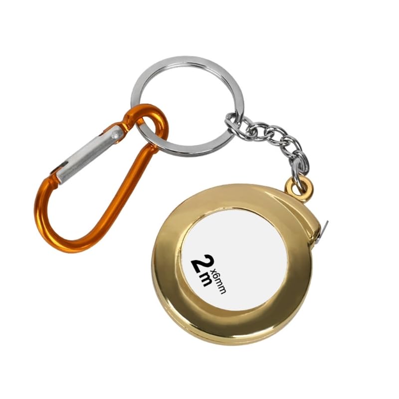 2M Tape Measure Keychain Mini Steel Tape Professional Tape Retractable Tape Measure Keychain Portable Keyring Pull Ruler Measuring Tape