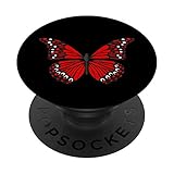 mariposa roja y blanca Nota: no se adherirá a algunos estuches de silicona, impermeables o altamente texturizados.