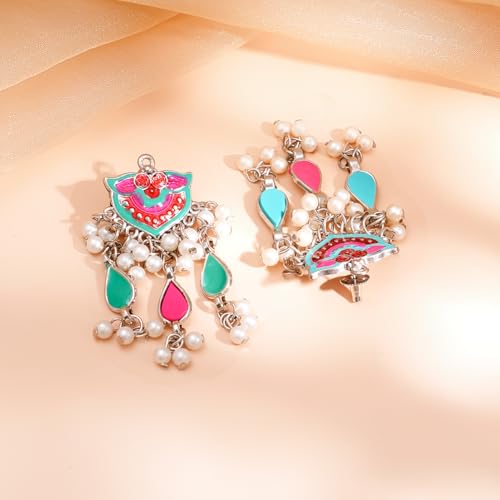 Image of Rubans Oxidised Necklace Set Indian Tribal Style Ethnic Jewellery Gift for Women & Girls