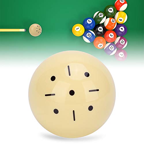 Kudoo Training Queue Ball - Crystal Billardtisch Ball für Billard Acht Bälle/Snooker, Standard Billard Queue Ball Übungshilfe Zubehör für Anfänger(Englischer Snooker)