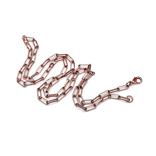 Handmade Designer Pure Copper Chain Necklace For Pendant, Link Chain, Lobster Claw Clasp Chain Necklace For Unisex2