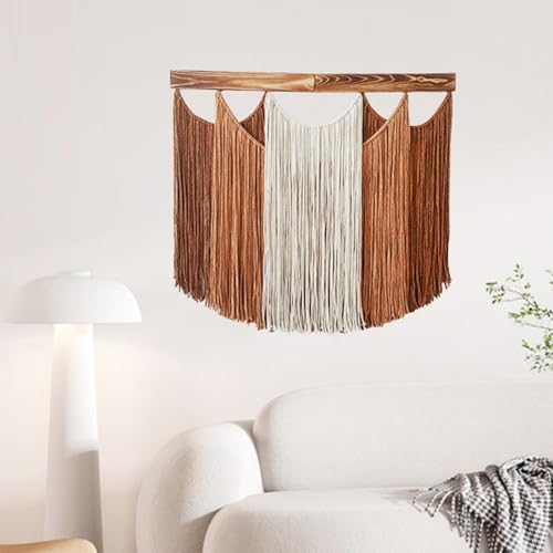 Tenture murale en macramé tissée main en coton naturel de haute qualité