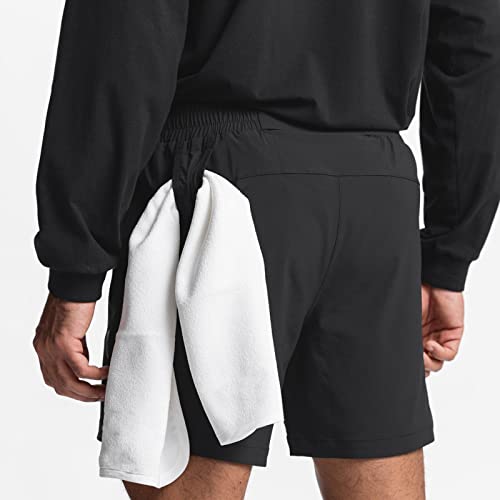 Wabtum Men Summer Shorts, Men 5" Running Shorts Quick Dry Athletic Shorts Breathable Workout Gym Shorts With Back Pocket Black #TOP3