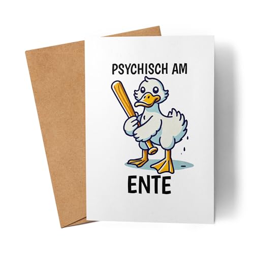 Lilavie-Design Psychisch am Ente Karte lustig Humor Ente Spruch witzig Geschenk