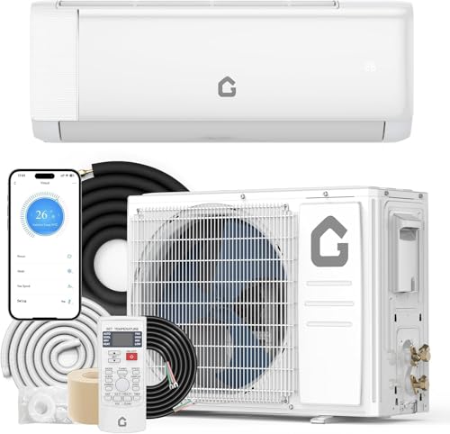 Image of 12000 BTU Mini Split Air Conditioner & Heater, 21 SEER2 Inverter, WiFi-Enabled Ductless AC Heat Pump, Quiet Wall-Mount Split System, Cools & Heats Up to 750 Sq.ft, Installation Kit, 230V