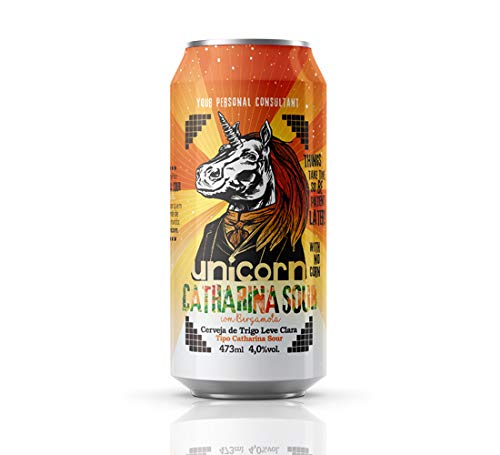 CERVEJA UNICORN CATHARINA SOUR BERGAMOTA CAIXA C/ 6 LATAS 473 ML