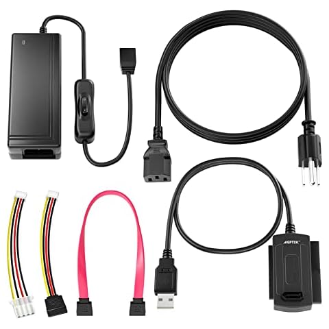AGPTEK® SATA/PATA/IDE Drive to USB 2.0 Adapter Converter Cable Cover