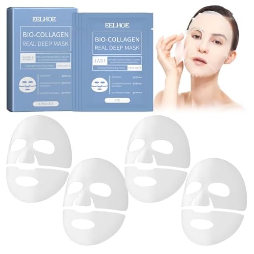 4 piezas Biodance Collagen Mask,Biodance Bio Collagen Real Deep Mask,Collagen Mask,Biodance Mask,Mascarilla Colageno Facial，Iluminar el Color de La Piel,Reducir las Líneas Finas,Hidratante