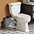 800W Macerating Toilet with Pump Kit, High Power Copper Motor, Upflush Toilet For Basement, 4 Inlets and Dual Discharge Macertaor for Kitchen/Sink/Shower/Laundry Heavy-duty Use, 36ft Vertical Lifting