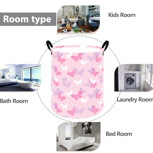 Image of Large Laundry Basket Canvas Storage Bins Baby Nursery Hamper for Boys and Girls Toy Box Gift Baskets for Home,Office,Home Decor
