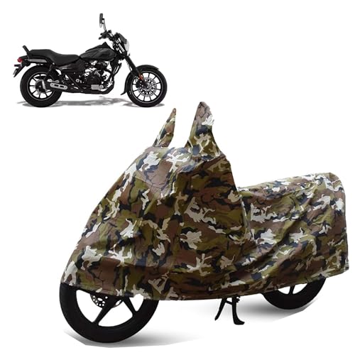 Image of Sulfar Bike Cover for Bajaj Avenger (Street 160 ABS) | Waterproof, Dustproof & UV Protected | All Weather Two Wheeler Cover (Army Green) New 2026 Variants