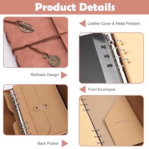 Image of HASTHIP DIY Photo Album 52 Sheets (104 Pages) Scrap book for Memories with Leather Cover for 4''-6'', Memory Book for Wedding Family Travel Birthday, Album for Photos Collection