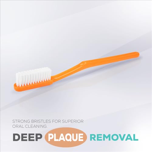 Image of MAXI Angular Hard Toothbrush | Helps Improve Gum Health | Deep Plaque & Stain Removal | Manual Hard Bristles Tooth Brush | Multicolor Value Pack of 12