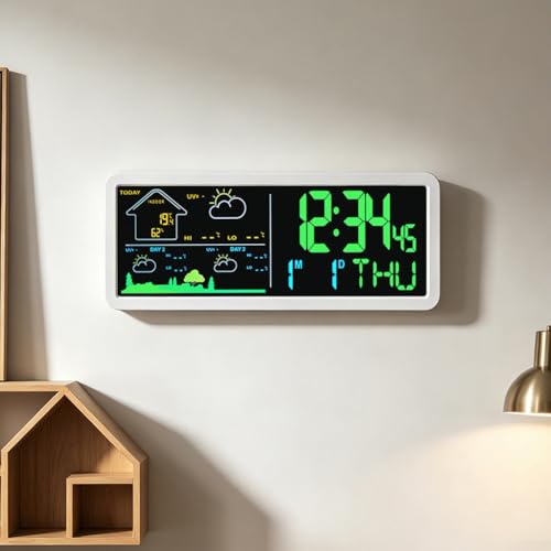 Reloj despertador electrónico con pantalla grande para la oficina en casa 6