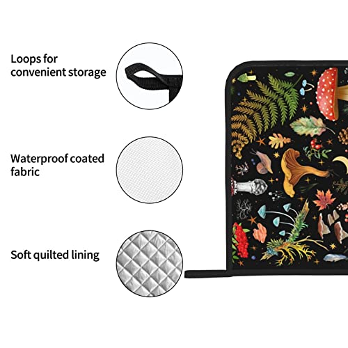 Mushroom Pot Holders Sets, Kitchen Potholders For Cooking Baking Bbq Grilling (2-Piece Sets) #TOP4