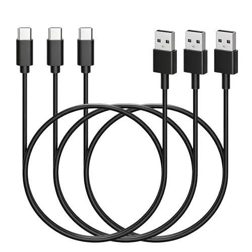 USB Type C ケーブル 1m 3本セット LpoieJun 【3A急速充電 / USB 2.0データ転送 / 映像出力非対応 】 高耐久TPE素材 USB-A to USB-C 充電コード スマートフォン/タブレット/ゲーム機のタイプｃ機種に対応 ブラック