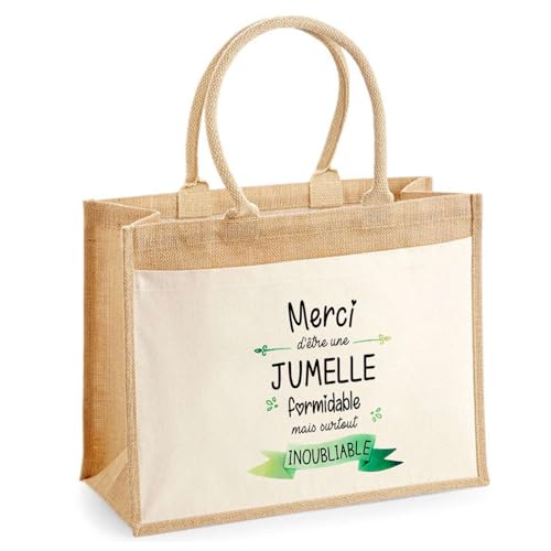 Idée Cadeau Fête des Mères : Sac de shopping en jute Inoubliable