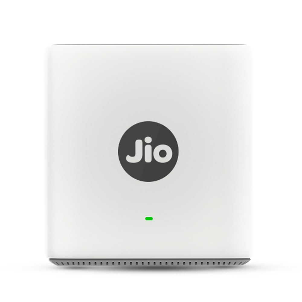 Jio AX6000 Universal Wi-Fi 6 Router, Dual Band, Mesh Ready, Gaming Router, Upto 6 Gbps Speed, 8K Streaming, WPA3 Advanced Security, MU-MIMO, OFDMA, Wide Coverage, Easy Setup, JioHome App (JIDU6801 IN)